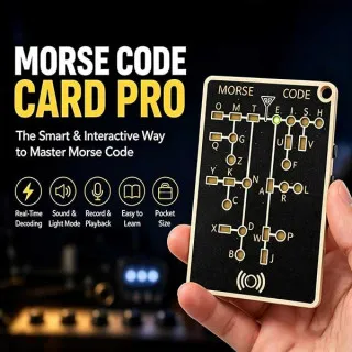 Morse Code LED karta edukacyjna do nauki alfabetu Morse’a